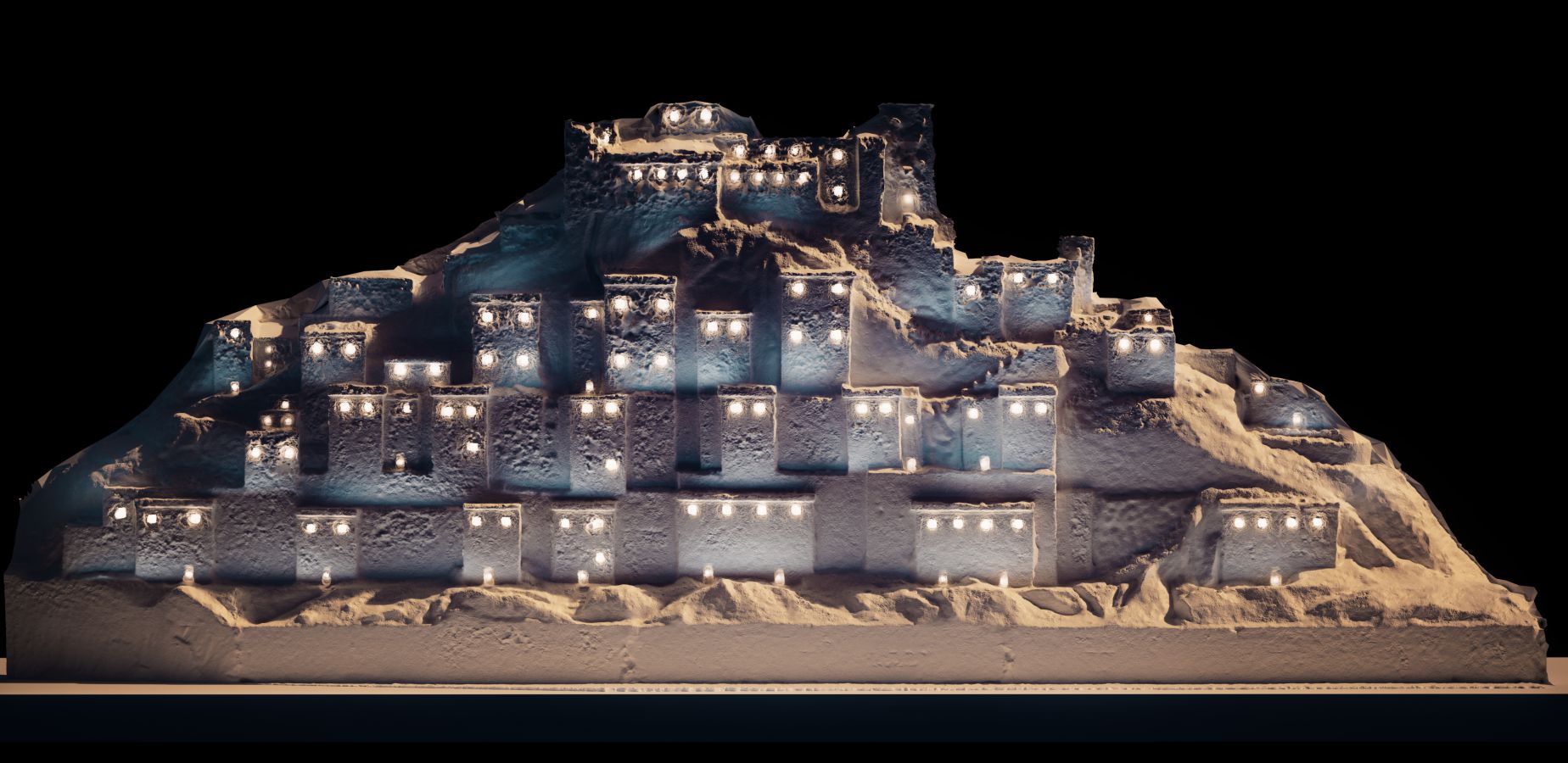 3D projection mapping on a scale model